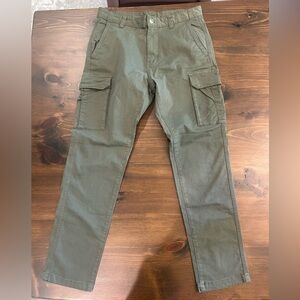 Mens green Zara cargo pants